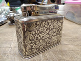 Vtg Ibelo Monopol 925 Sterling Table Lighter Scroll Design Germany Sparks Nice!!
