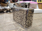 Vtg Ibelo Monopol 925 Sterling Table Lighter Scroll Design Germany Sparks Nice!!