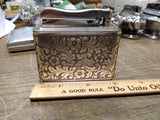 Vtg Ibelo Monopol 925 Sterling Table Lighter Scroll Design Germany Sparks Nice!!