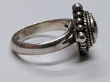 Vtg 925 Sterling Silver Faceted Citrine Ring Size 9 Nice Condition!