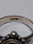 Vtg 925 Sterling Silver Faceted Citrine Ring Size 9 Nice Condition!