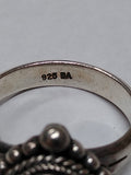 Vtg 925 Sterling Silver Faceted Citrine Ring Size 9 Nice Condition!