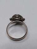 Vtg 925 Sterling Silver Faceted Citrine Ring Size 9 Nice Condition!