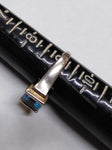 Vtg 925 Sterling Silver Faceted Blue Topaz Ring Size 9 Nice Condition!