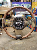 Vtg Steering Wheel Desk Clock Franklin & Murphy London Anchor Maritime Working!