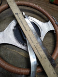Vtg Steering Wheel Desk Clock Franklin & Murphy London Anchor Maritime Working!
