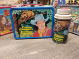 Vtg Chuck Connors Tin Lunch Box King Seeley 1968 Cowboy In Africa w/Thermos Nice