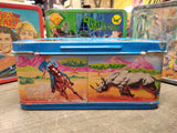Vtg Chuck Connors Tin Lunch Box King Seeley 1968 Cowboy In Africa w/Thermos Nice