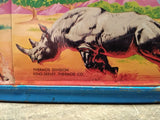 Vtg Chuck Connors Tin Lunch Box King Seeley 1968 Cowboy In Africa w/Thermos Nice