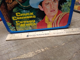 Vtg Chuck Connors Tin Lunch Box King Seeley 1968 Cowboy In Africa w/Thermos Nice