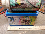 Vtg Chuck Connors Tin Lunch Box King Seeley 1968 Cowboy In Africa w/Thermos Nice