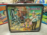 Vtg 1960's Aladdin Industries Bonanza Tin Lunchbox Western TV Series Collectable
