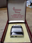 Vtg Ronson Viking Compressed Fuel Art Deco Cigarette Lighter Initials BMS w/Box!