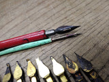 Vtg Calligraphy Dip Pen Ink and Nib Lot Sheaffer Blue Ink 1/4 Full 15 Nibs