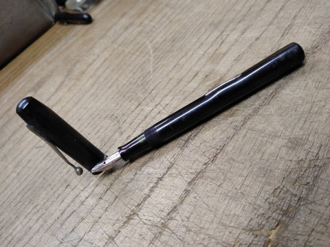 Vtg Aikin Lambert Co Vis-O-Pen Fountain Pen Iridium Point Nib Made In USA
