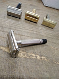 Vtg 1951 Gillette Black Tip Super Speed Double Edge Safety Razor Date Code W-3