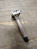 Vtg 1951 Gillette Black Tip Super Speed Double Edge Safety Razor Date Code W-3