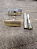 Vtg Gillette Double Ring Double Edge Comb Safety Razor Patented Nov. 15 1904
