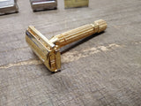 Vtg 1940's Gillette Aristocrat Gold Plated TTO Double Edge Safety Razor V Nice!