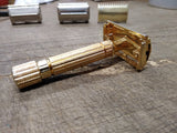 Vtg 1940's Gillette Aristocrat Gold Plated TTO Double Edge Safety Razor V Nice!