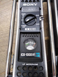 Vtg 2 Pc Lot Sony ICB 1000W 500mW Transciever 4' 9" Antenna Walkie Talkie Works!