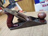 Vtg Unbranded Defiance? C115 USA 9 in Wood Plane Red Handle Smooth Bottom Repair
