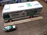 Vtg Hess Gasoline 1998 Toy Truck RV Recreation Van with Motorcycle and Box