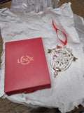 Lenox Sparkle & Scroll DOOR KNOCKER Ornament Crystal Silverplate Very w/Box Nice