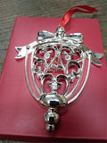 Lenox Sparkle & Scroll DOOR KNOCKER Ornament Crystal Silverplate Very w/Box Nice