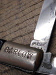 Vtg Barlow The Ideal 2 Blade Pocket Knife 2" and 2.5" Blades 6" Overall Made USA