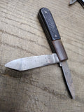 Vtg Barlow The Ideal 2 Blade Pocket Knife 2" and 2.5" Blades 6" Overall Made USA