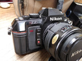 Vtg Nikon N2020 AF 35MM Film Camera Sigma Zoom Master Lens Flash Case Instructio