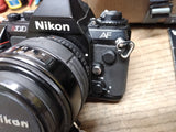 Vtg Nikon N2020 AF 35MM Film Camera Sigma Zoom Master Lens Flash Case Instructio