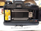 Vtg Nikon N2020 AF 35MM Film Camera Sigma Zoom Master Lens Flash Case Instructio