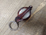 Vtg Lorgnette Faux Tortoise Frame Opera Glasses Folding Hand Held Magnifying