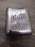 Vtg Antique Cigarette Silver Tone Metal Case Risque Beautiful Lady Photograph