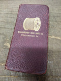 Vtg Antique Williamsport Pa Wire Rope Co Leather Price Calendar Booklet 1923-24