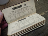 Vtg Antique Williamsport Pa Wire Rope Co Leather Price Calendar Booklet 1923-24