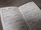 Vtg Antique Williamsport Pa Wire Rope Co Leather Price Calendar Booklet 1923-24