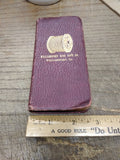 Vtg Antique Williamsport Pa Wire Rope Co Leather Price Calendar Booklet 1923-24