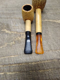 Vtg 2 Piece Missouri Meerschaum Corn Cob Tobacco Pipe Lot 3.25" & 5" #1