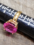 Vtg Gold Over 925 Sterling Silver Pink Sapphire? Size 8 Ring Tested Beautiful!