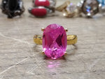 Vtg Gold Over 925 Sterling Silver Pink Sapphire? Size 8 Ring Tested Beautiful!