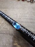 Vtg 925 Sterling Silver Swiss Blue Topaz Size 8.5 Ring Tested Beautiful!