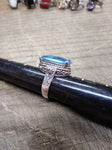 Vtg 925 Sterling Silver Swiss Blue Topaz Size 8.5 Ring Tested Beautiful!