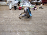 Vtg 925 Sterling Silver Swiss Blue Topaz Size 8.5 Ring Tested Beautiful!