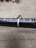 Vtg 925 Sterling Silver Amethyst Stone Size 8 Modernist Ring Tested Very Nice!