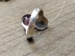 Vtg 925 Sterling Silver Amethyst Stone Size 8 Modernist Ring Tested Very Nice!