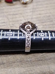 Vtg 925 Sterling Silver Smokey Quartz Stone Size 10 Ring Tested Mexico Very Nice