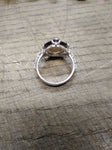 Vtg 925 Sterling Silver Smokey Quartz Stone Size 10 Ring Tested Mexico Very Nice